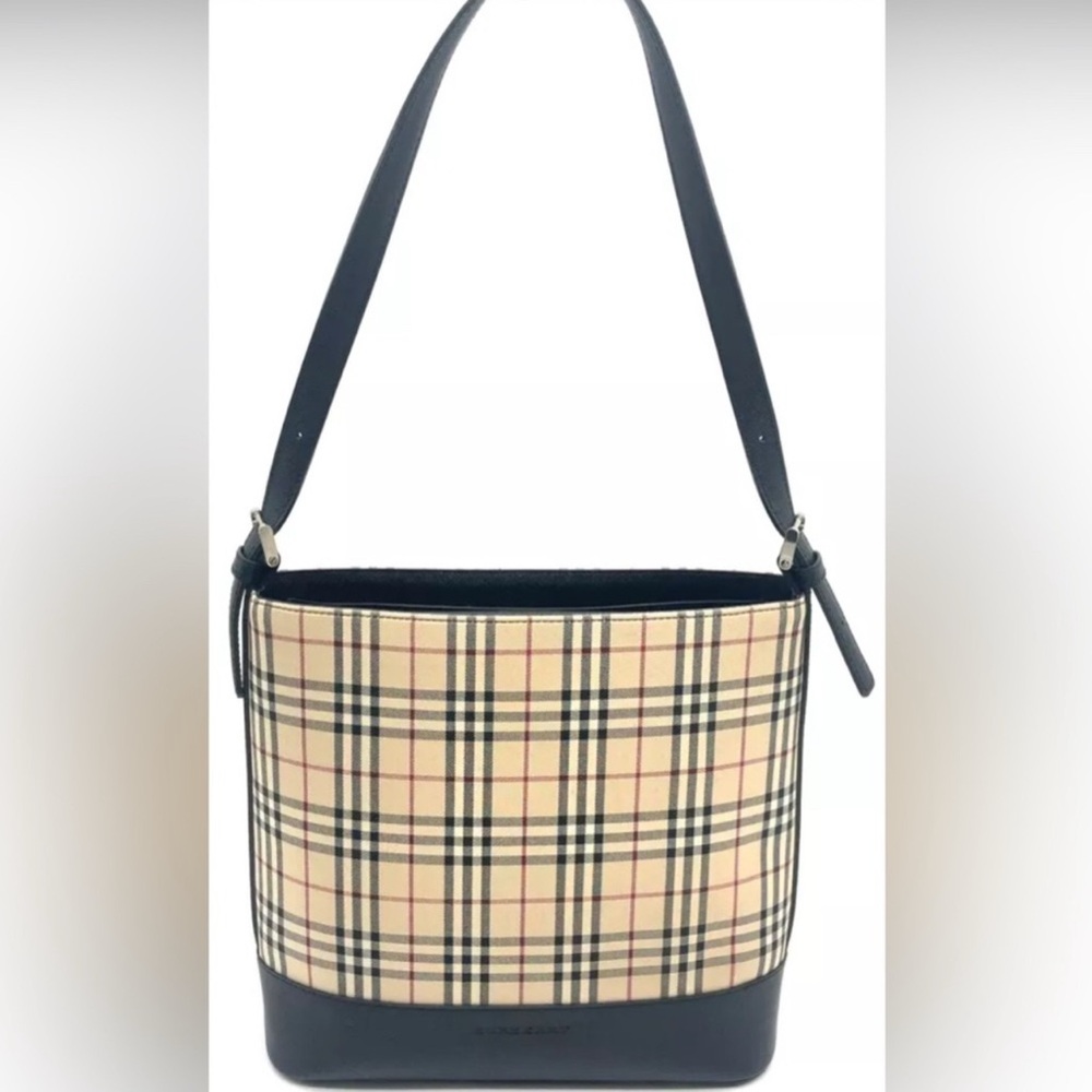 Burberry Canvas Nova Check Shoulder Bag